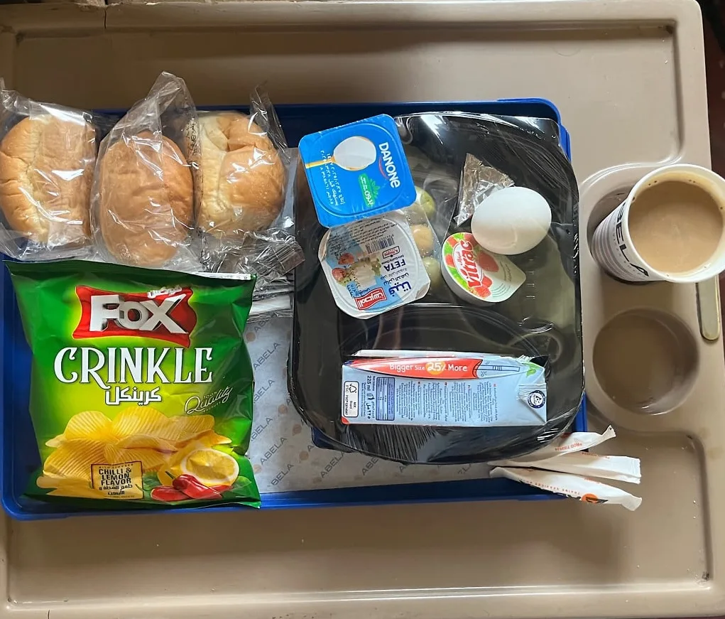 Breakfast served before arrival in Luxor