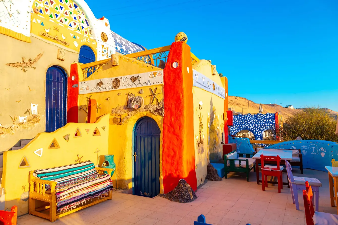 A colourful Nubian village near Aswan