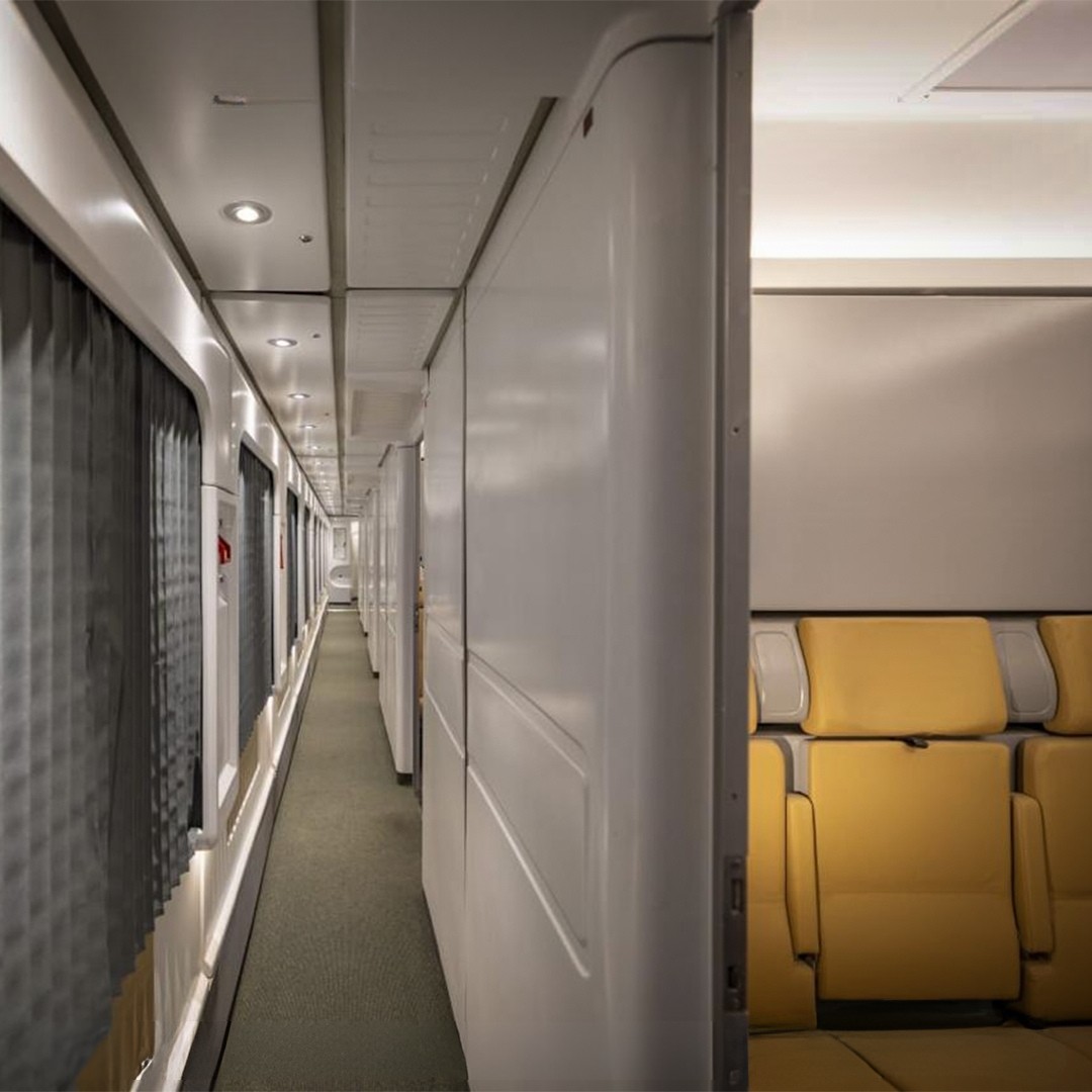 Corridor inside the Egyptian sleeper train